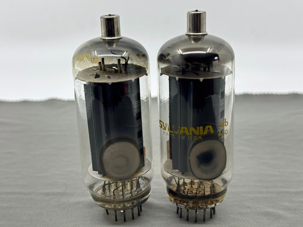Matched Pair Sylvania 6LB6 Beam Power Amp Vacuum Tube Tests NOS on TV-7U