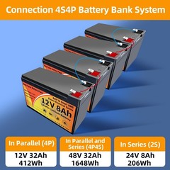 12V 100Ah LiFePO4 Lithium Battery with BMS, 4000+ Deep Cycles, Waterproof Chargi