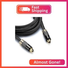 FosPower 24K Gold Plated Toslink Digital Fiber Optical Audio Cable (S/PDIF) – [Z