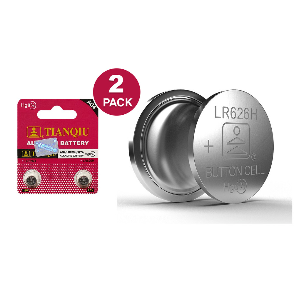 2 Pack 2026 AG4 Battery 377A SR626SW LR66 LR626 1.5V Button cell watch remote pc