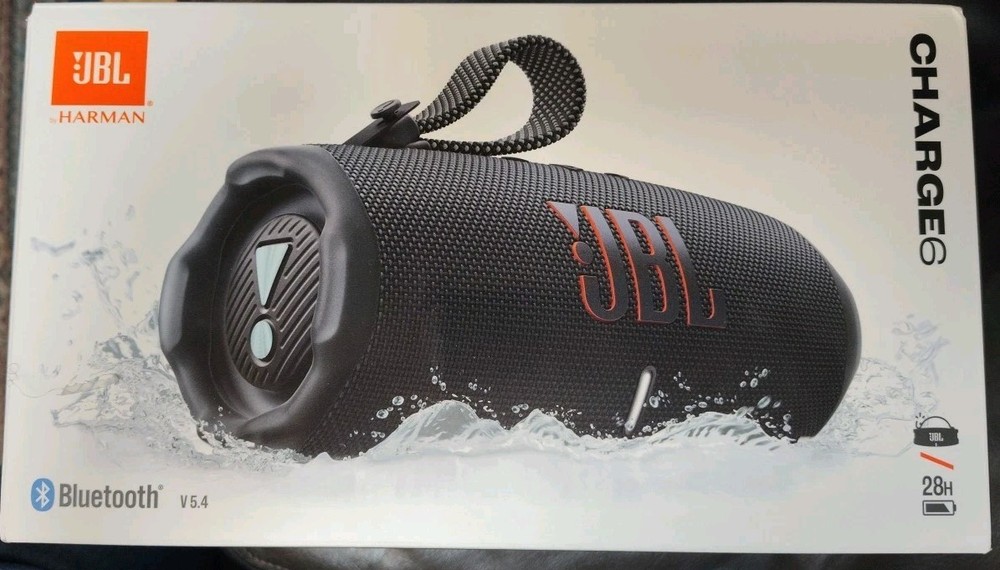 JBL Harman Charge 6 Black Portable Bluetooth Speaker