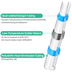 500/160PCS Waterproof Solder Stick Seal Sleeve Heat Shrink Butt Wire Connectors