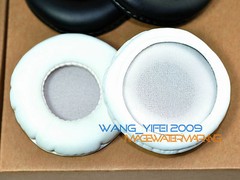 70mm White Black Color Leather Ear Pads Replacement Cushions For Headphones