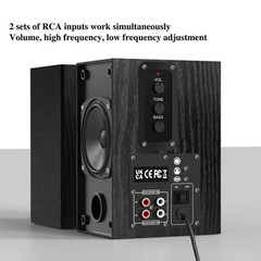 30W Powered Bookshelf Speakers with RCA Input for TV, PC, and Turntables