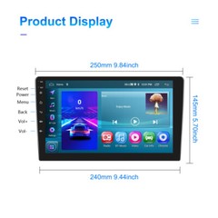 4G+64G Android 13.0 CarPlay Car Stereo Radio 10.1″ Double 2 Din GPS Navi +Camera