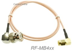 SMA Right-Angle Male to BNC Right-Angle Male RG316 Coax Low Loss Cable