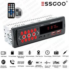 Single 1 Din Car Radio Stereo Bluetooth AM FM MP3 Player Audio Head Unit USB AUX