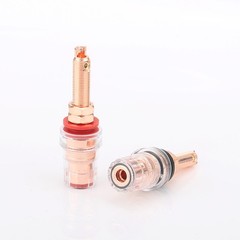 100% Pure Copper Binding Post Speaker Banana Jack Amplifier Terminal