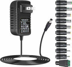 Universal AC Adapter 12V 2A Power Supply Charger 24W AC110V to DC12V 2000Ma 1500