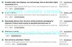 2X Authentic Apple iPod iPhone Earphones Headphones Earbuds+Remote Control+Mic