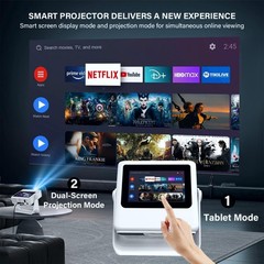 Native 1080P Mini Movie Projector with 1,000+ Apps$