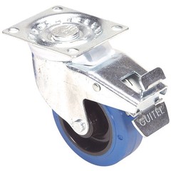 Penn-Elcom W9008-V6 4″ Braked Swivel Caster w/Blue Wheel 550 lb.
