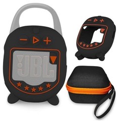 Hard Case and Silicone Cover for JBL Clip 5 Ultra Portable Black Case