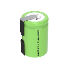 Tenergy 4/5 Sc Sub C 2000mAh High Capacity NiMH Battery Flat Top With/No Tabs