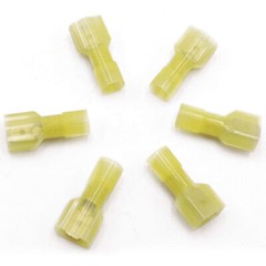 50PCS 12-10 AWG Yellow Fully-insulated Male Wire Spade Crimp Terminal Connectors