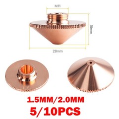 5/10Pack 1.5/2mm Fiber Laser Nozzle Single Layer 28mm M11 For Laser Cutting Head