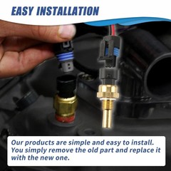 Engine Coolant Temperature Sensor+Pigtail Connector for GMC Sierra Yukon，Saab