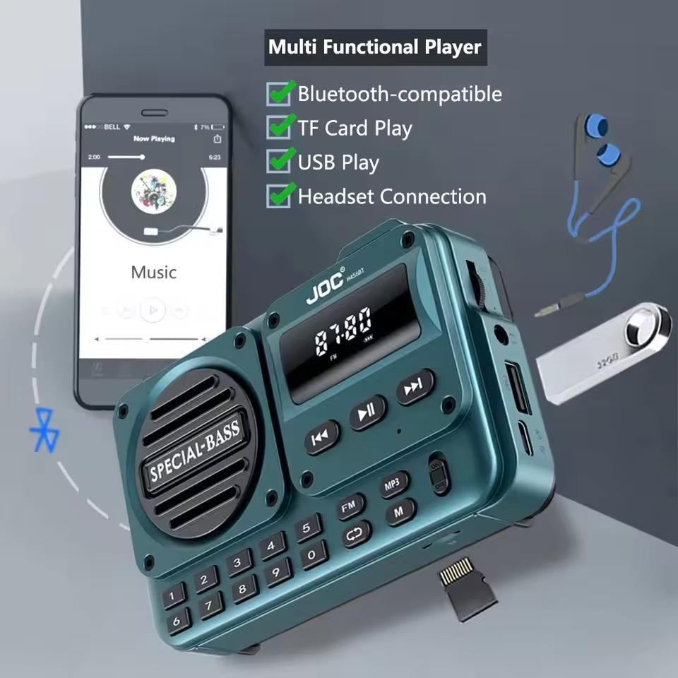 Portable Radio AM FM Rechargeable Pocket Radio W/ Best Reception Digital Tuning