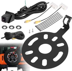 Rear View Backup Camera Kit w/ Spare Tire Bracket For 2007-2018 Jeep Wrangler JK