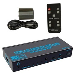 3 In 1 Out 4K HDMI2.0b Switcher Switch 3×1 W/ Audio Extractor HDCP2.2 For PS4 TV