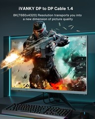 10ft Grey DisplayPort 1.4 Cable, DP-DP, 8K@60Hz, 4K@144Hz, 32.4Gbps, HBR3, HDR