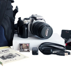 Vintage Canon EOS Rebel 300D DSLR Camera Kit Bundle 18-55mm Lowepro Bag Tested
