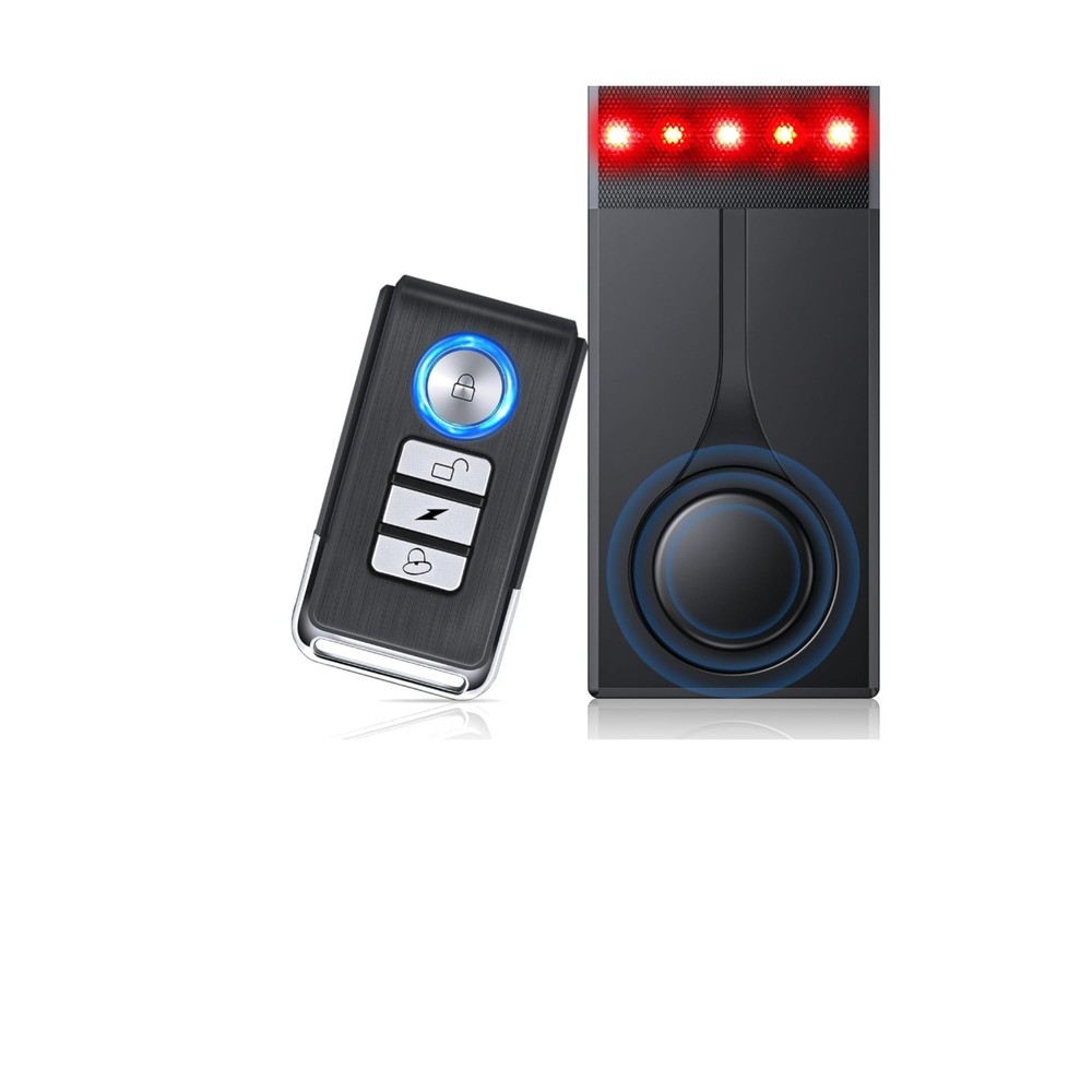 108dB Car Alarm System with Wireless Remote & Magnetic Mounting Design