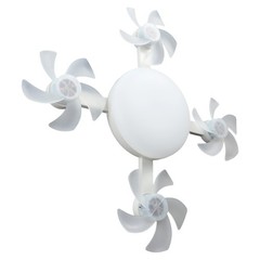 Adjustable LED Ceiling Fan Light with Remote Control for Living Room or Bedroom