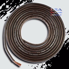 8 Gauge 25ft. OFC Copper AWG BLACK Power Ground Wire Car Audio Amplifier Cable