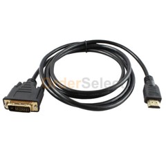 New HDMI to DVI-D 24+1 Pin Monitor Display Adapter Cable Male/Male HD HDTV 6 FT