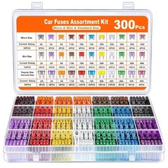 NEW 300Pcs Car Fuse Assortment Kit, 160 Mini Blade Fuses Automotive+90 Standard