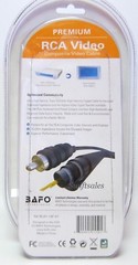 BAFO Premium 24K Gold Plated Composite RCA Video Cable 14′ 14FT Retail Pack