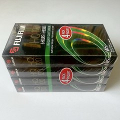 Blank VHS Tapes Fujifilm HQ 120 4 Pack 6 Hours EP / 2 Hours SP New Sealed