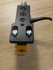 Genuine AT91 Cartridge Diamond Needle +Technics Style HEADSHELL Black