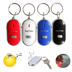 Mini Key Finder Whistle Locator Beeping Flashing Anti-Lost Device for Keys