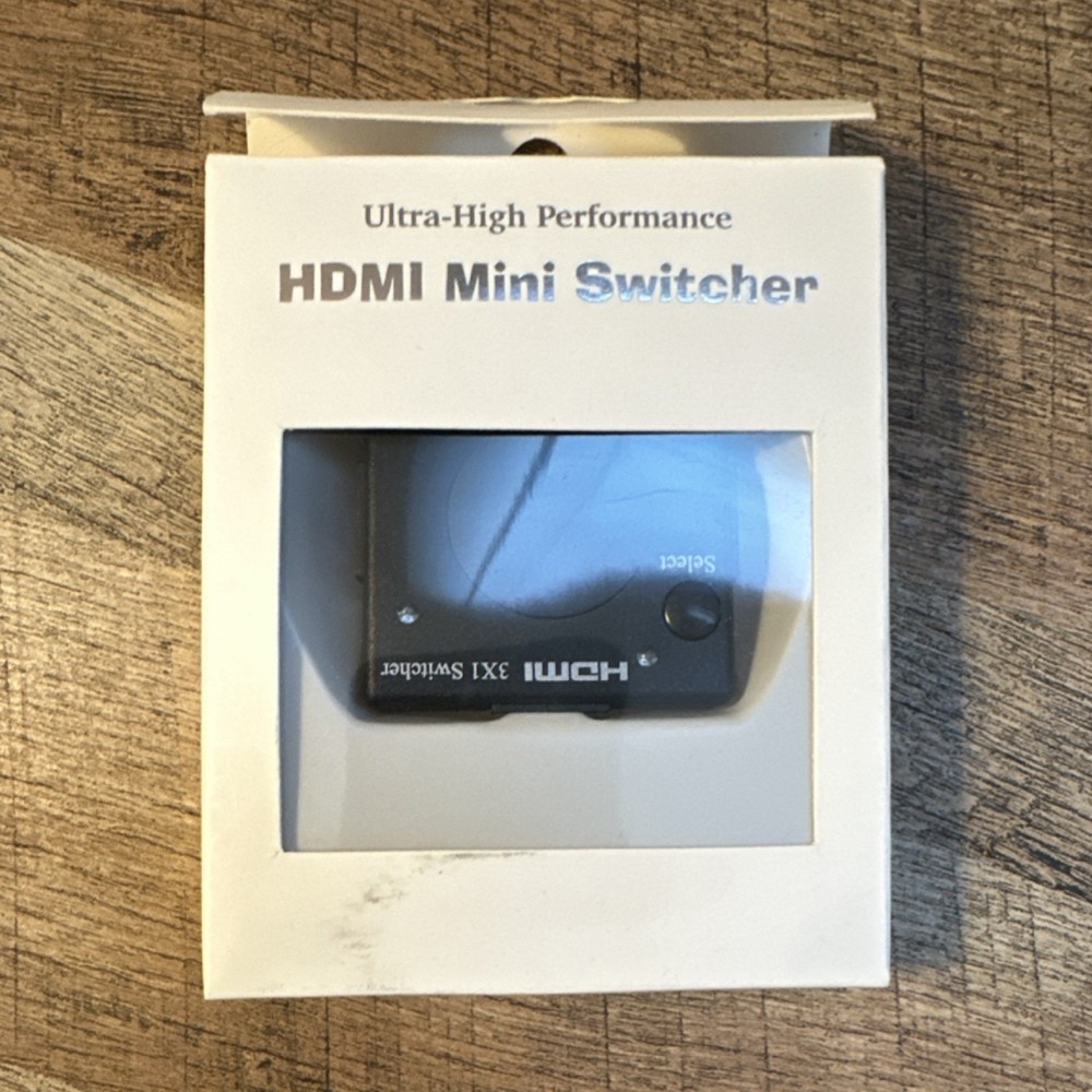 HDMI Mini Switcher 3-Way, Supports 1080p 2k 1440p, 12-Bit Deep Color