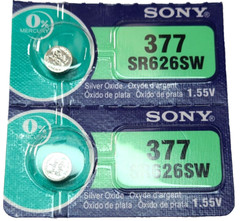 2 PACK SONY 377 SR626SW SR626 V377 SILVER OXIDE (GOOD EXP 10/32) FREE TRACKING