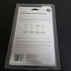 General Electric GE Black 3-Device Audio/Video Switch/Selector Sealed Jasco