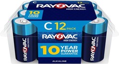 High Energy C Batteries 12 Count – Long-lasting Alkaline Power for Household Use