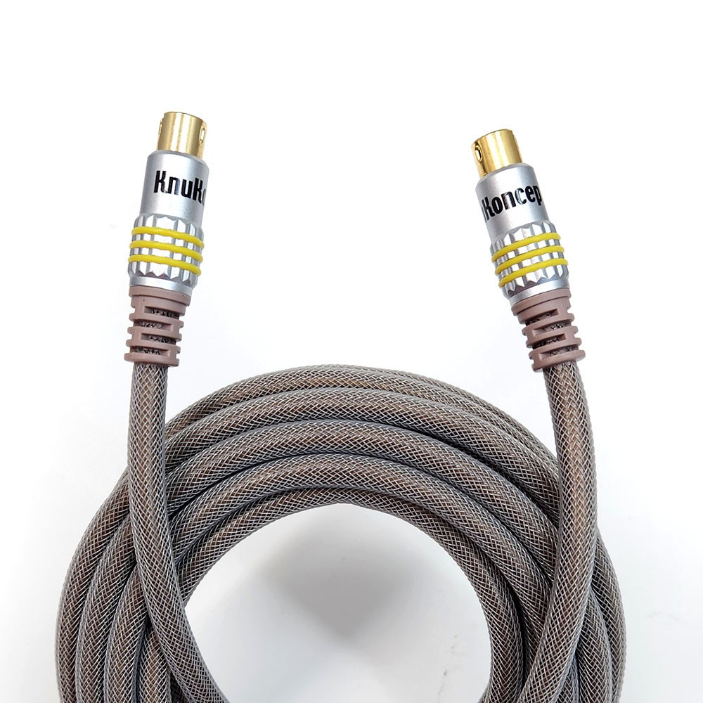 KnuKonceptz Double Shielded OFC S-Video SVideo Cable Gold Plated 16′ 4 Pin 5M