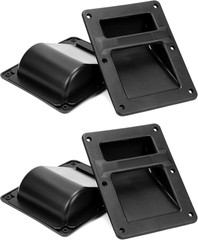 4 Pack Recessed Plastic Speaker Cabinet Handles 6.38×8.5×2 Inch Black For Cases!