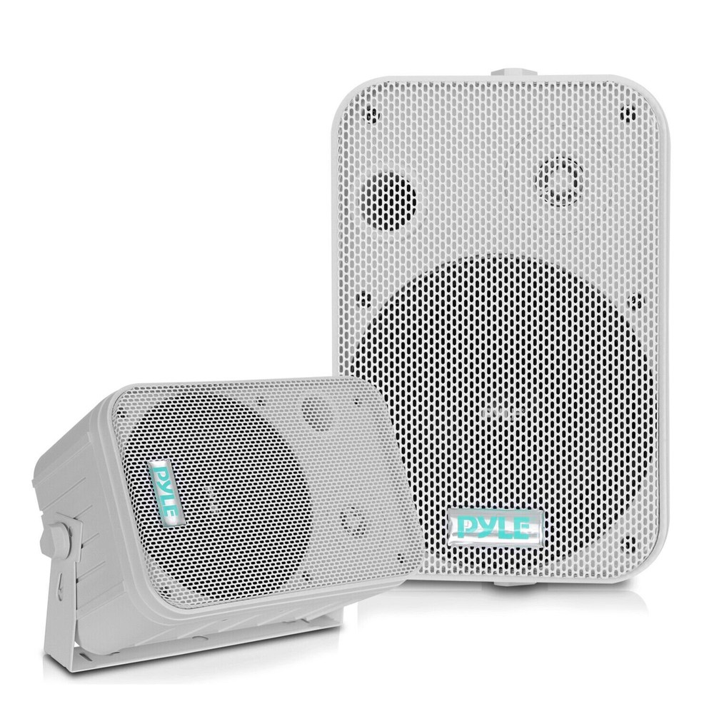 Pyle Wired 6.5″ Indoor/Outdoor Waterproof Speakers (Pair) – White PDWR50W