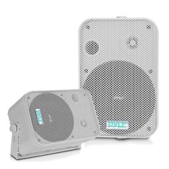 Pyle Wired 6.5″ Indoor/Outdoor Waterproof Speakers (Pair) – White PDWR50W