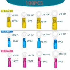 Wire Crimp Connectors Waterproof Heat Shrink Ring Terminals 22-10 AWG US