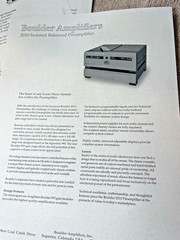 SEVERAL PAGES OF BOULDER COMPONENTS / INFORMATIVE INFORMATION / EXCELLENT COND.