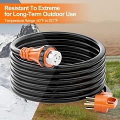 Ueakpic 30 Amp Generator Cord And Pre-Drilled Outlet Kit 25Ft Generator Cable