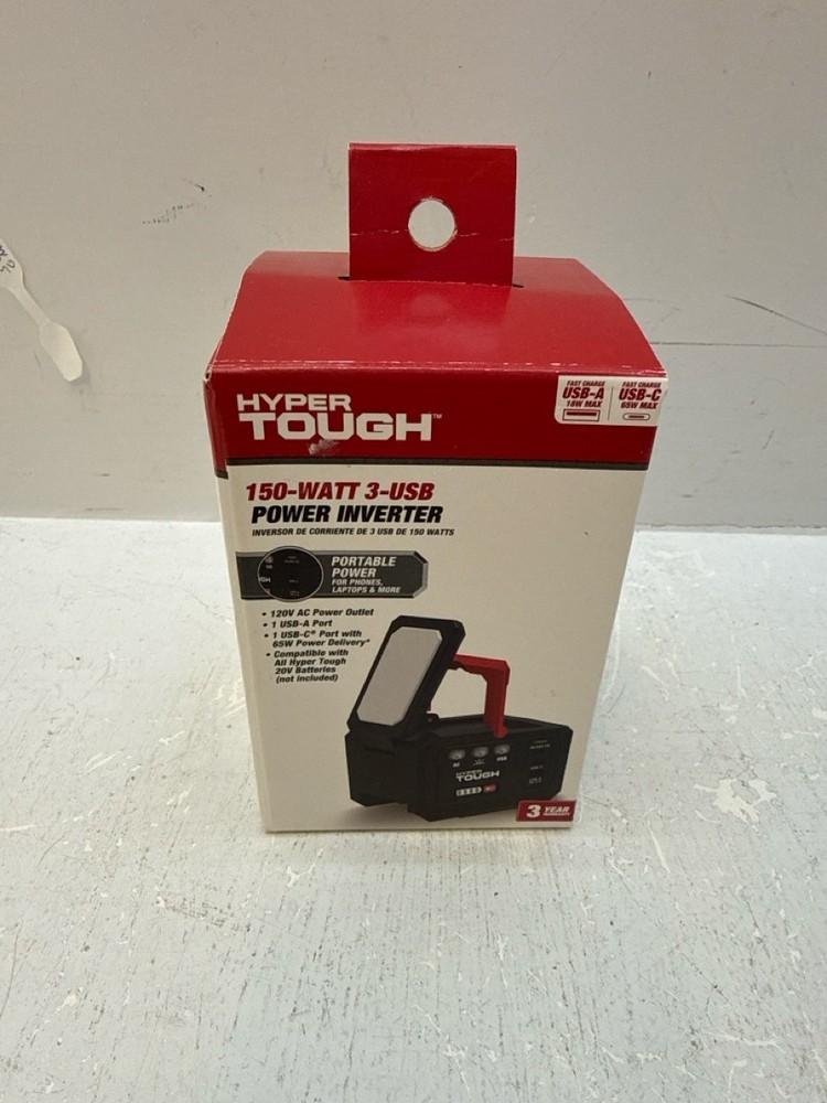 Hyper Tough 6070 20V Max 150W Portable Power Inverter SEALED IN ORIGINAL BOX
