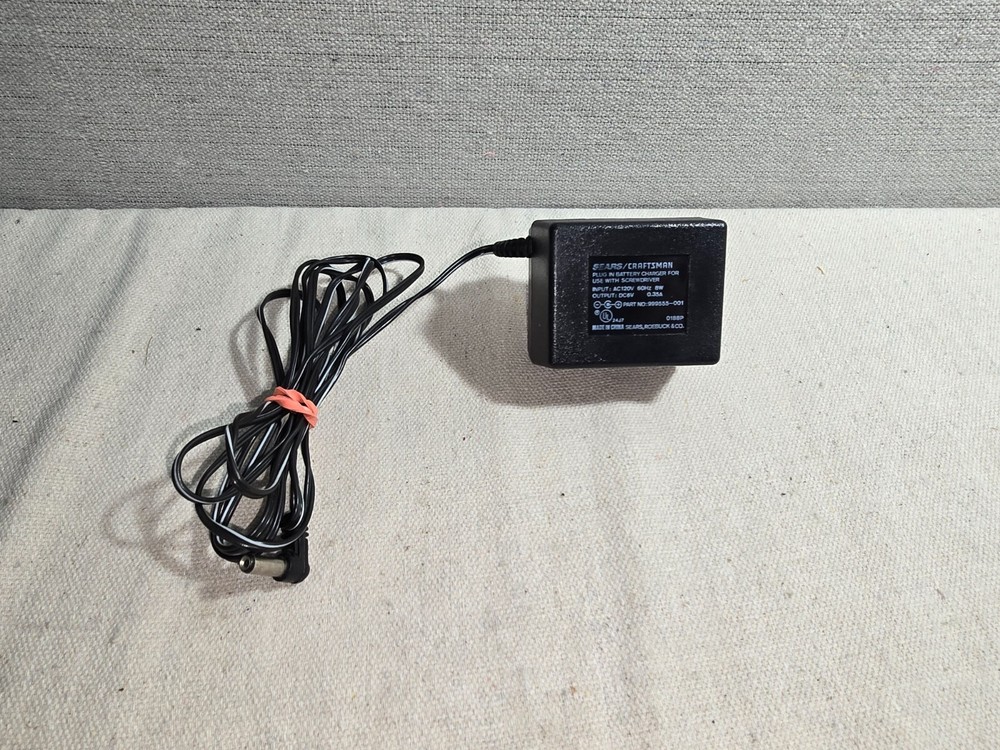 Sears Craftsman Battery Charger / Power Block 999555-001 / Output 6V DC 350ma
