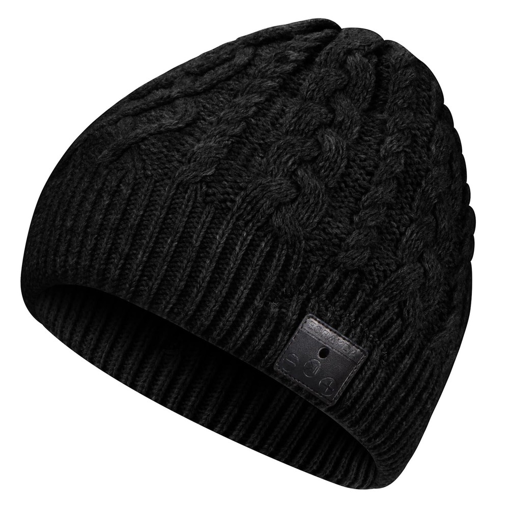 Bluetooth Beanie 5.2 HD Stereo 30 Hours Play Time Mic Christmas Gift Black