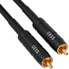 2 PCS 1 ft RCA Preamp Jumper Cable Male to Male 12AWG Soft Link Audio Cord